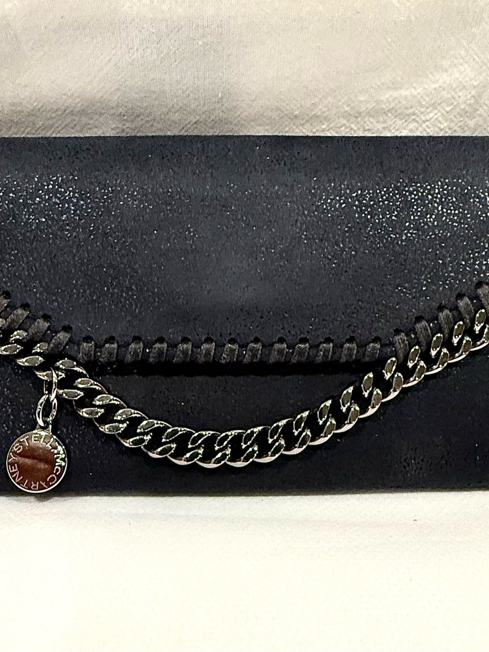 Stella McCartney Black Falabella Chain Detail Crossbody